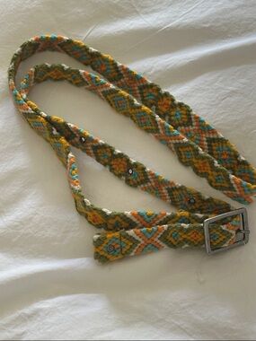 JENNY KRAUSS Handwoven in Peru 100% Wool Multicolor Women's Belt